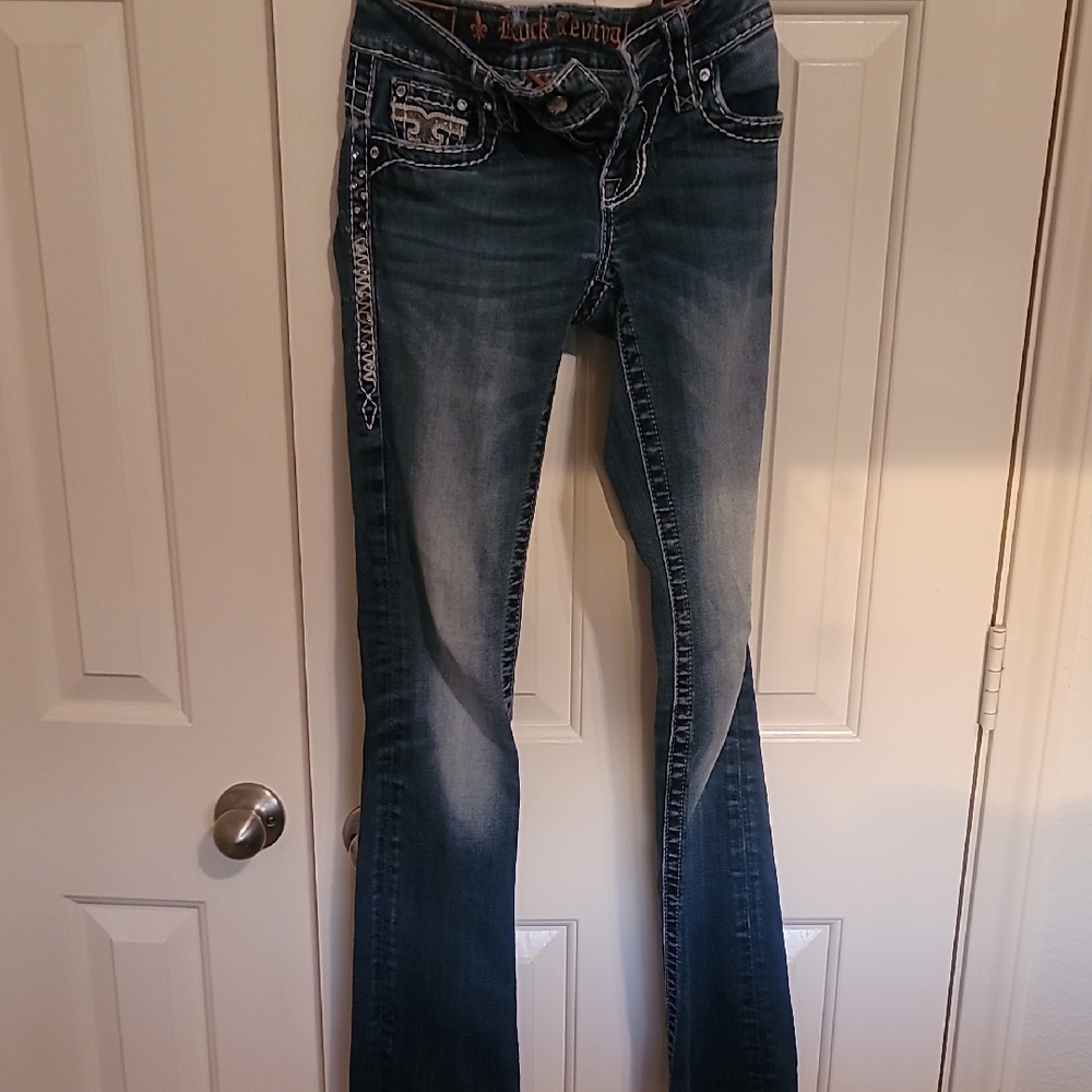 Rock Revival Women's Dark Blue Flare Jeans